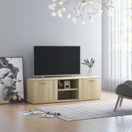 vidaXL TV skrinka, dubu sonoma 120x34x37 cm, drevotrieska - cena, srovnání