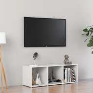 vidaXL TV skrinka lesklá biela 107x35x37 cm drevotrieska - cena, srovnání