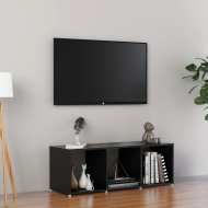 vidaXL TV skrinka lesklá čierna 107x35x37 cm drevotrieska - cena, srovnání