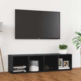 vidaXL TV skrinka lesklá sivá 142,5x35x36,5 cm drevotrieska