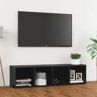 vidaXL TV skrinka lesklá sivá 142,5x35x36,5 cm drevotrieska - cena, srovnání