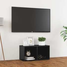 vidaXL TV skrinka lesklá sivá 72x35x36,5 cm drevotrieska