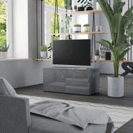 vidaXL TV skrinka, lesklá sivá 80x34x36 cm, drevotrieska - cena, srovnání