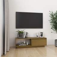 vidaXL TV skrinka medovo-hnedá 110x30x33,5 cm borovicový masív - cena, srovnání