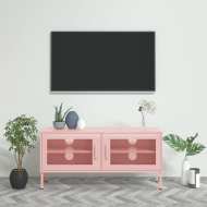 vidaXL TV skrinka ružová 105x35x50 cm oceľ - cena, srovnání