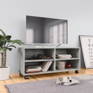 vidaXL TV skrinka s kolieskami betónová sivá 90x35x35 cm drevotrieska - cena, srovnání