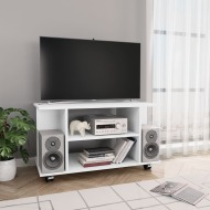 vidaXL TV skrinka s kolieskami biela 80x40x40 cm drevotrieska - cena, srovnání
