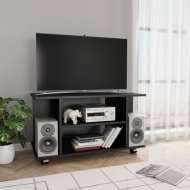 vidaXL TV skrinka s kolieskami čierna 80x40x40 cm drevotrieska - cena, srovnání