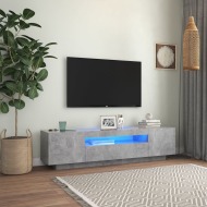 vidaXL TV skrinka s LED svetlami betónovosivá 160x35x40 cm - cena, srovnání