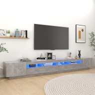 vidaXL TV skrinka s LED svetlami betónovo-sivá 300x35x40 cm - cena, srovnání