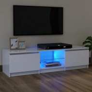 vidaXL TV skrinka s LED svetlami biela 120x30x35,5 cm - cena, srovnání