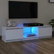 vidaXL TV skrinka s LED svetlami biela 140x40x35,5 cm - cena, srovnání