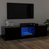 vidaXL TV skrinka s LED svetlami čierna 120x30x35,5 cm - cena, srovnání