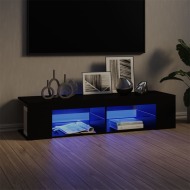 vidaXL TV skrinka s LED svetlami čierna 135x39x30 cm - cena, srovnání