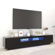 vidaXL TV skrinka s LED svetlami čierna 200x35x40 cm - cena, srovnání