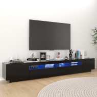 vidaXL TV skrinka s LED svetlami čierna 260x35x40 cm - cena, srovnání