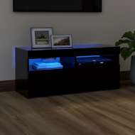 vidaXL TV skrinka s LED svetlami čierna 90x35x40 cm - cena, srovnání