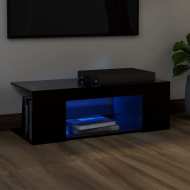vidaXL TV skrinka s LED svetlami čierna 90x39x30 cm - cena, srovnání