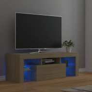 vidaXL TV skrinka s LED svetlami dub sonoma 120x35x40 cm - cena, srovnání