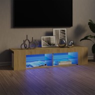 vidaXL TV skrinka s LED svetlami dub sonoma 135x39x30 cm - cena, srovnání