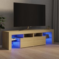 vidaXL TV skrinka s LED svetlami dub sonoma 140x35x40 cm - cena, srovnání
