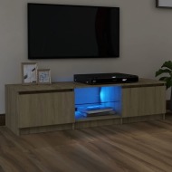 vidaXL TV skrinka s LED svetlami dub sonoma 140x40x35,5 cm - cena, srovnání