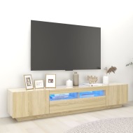 vidaXL TV skrinka s LED svetlami dub sonoma 200x35x40 cm - cena, srovnání