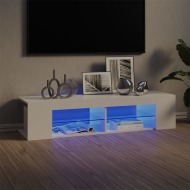 vidaXL TV skrinka s LED svetlami lesklá biela 135x39x30 cm - cena, srovnání