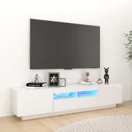 vidaXL TV skrinka s LED svetlami lesklá biela 180x35x40 cm - cena, srovnání