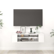 vidaXL Závesná TV skrinka lesklá biela 100x30x26,5 cm drevotrieska - cena, srovnání