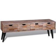 vidaXL Konzolový TV stolík z recyklovaného dreva so 4 zásuvkami - cena, srovnání