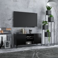 vidaXL TV stolík kovové nohy lesklý čierny 103,5x35x50 cm - cena, srovnání