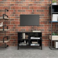 vidaXL TV stolík nohy z kovu lesklý čierny 69,5x30x50 cm - cena, srovnání