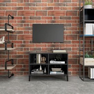vidaXL TV stolík nohy z kovu sivý 69,5x30x50 cm - cena, srovnání
