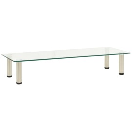 vidaXL TV stolík, priehľadný 100x35x17 cm, tvrdené sklo