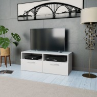 vidaXL TV stolík z drevotriesky, 95x35x36 cm, biely - cena, srovnání