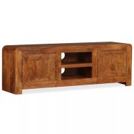 vidaXL TV stolík z masívneho dreva zo zakončením zo sheeshamového dreva, 120x30x40 cm - cena, srovnání