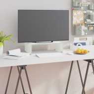 vidaXL Sklenený TV stojan/stojan pod monitor, biely, 40x25x11 cm - cena, srovnání