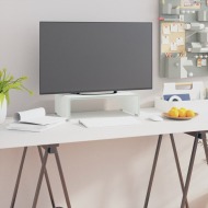 vidaXL Sklenený TV stojan/stojan pod monitor, biely, 40x25x11 cm - cena, srovnání
