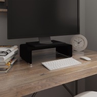 vidaXL Sklenený TV stojan/stojan pod monitor, čierny, 40x25x11 cm - cena, srovnání