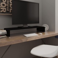 vidaXL Sklenený TV stojan/stojan pod monitor, čierny, 90x30x13 cm - cena, srovnání