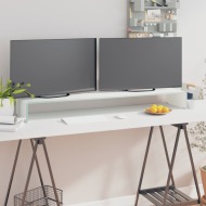 vidaXL TV stojan/stojan pod monitor zo skla, biely, 120x30x13 cm - cena, srovnání