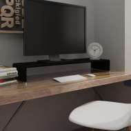 vidaXL TV stojan/stojan pod monitor zo skla, čierny, 100x30x13 cm - cena, srovnání