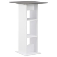 vidaXL Barový stôl, biely a antracitovo sivý 60x60x110 cm - cena, srovnání