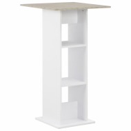 vidaXL Barový stôl, biely a betónovo sivý 60x60x110 cm - cena, srovnání