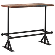vidaXL Barový stôl, recyklovaný masív, rôznofarebný 120x60x107 cm - cena, srovnání
