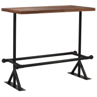 vidaXL Barový stôl, recyklovaný masív, tmavohnedý 120x60x107 cm - cena, srovnání