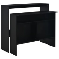 vidaXL Barový stôl s 2 vrchnými doskami čierny 130x40x120 cm - cena, srovnání