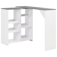 vidaXL Barový stôl s pohyblivou poličkou, biely 138x39x110 cm - cena, srovnání