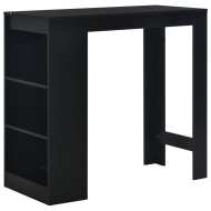 vidaXL Barový stôl s poličkou čierny 110x50x103 cm - cena, srovnání